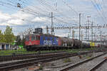 Re 620 062-0 durchfährt am 16.04.2026 den Bahnhof Pratteln.