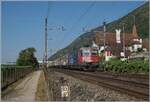 Kilometer 93.6 - hier endet die Doppelspur - Kurz vor Ligerz ist die SBB Re 6/6 16005 (Re 620 005-9) mit einem G�terzug auf dem Weg in Richtung Biel/Bienne unterwegs und erreicht den letzten Einspurabschnitt der Jurafusslinie. Weigt im Hintergrund zeigt eine F�rderanlage, wo in Zukunft das Westportal des Ligerzer Tunnels sein wird.  

16. Juli 2026