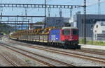 SBB - 620 015-8 vor Bauzug bei der durchfahrt in Rupperswil am 23.07.2026