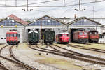 SBB - Historic, Ae 3/5, 10217, ( + RAe 2/4 1001; Ae 6/6 11425; Ae 3/5 10217; 
RBe 540 069-2; Ee 3/3 16388 ), 20.05.2017, Olten



