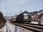 Ae 6/6 11444 mit GZ zwischen Mlenen und Reichenbach am 15.01.2008 