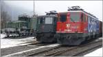 Abgestellt in Erstfeld 610 486-3 neben Ae 6/6 11505 und Ce 6/8 II 14270.