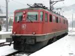 SBB - Lok  Ae 6/6  11485 im Bahnhofsareal von Oensingen am 15.12.2012