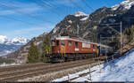 BLS Ae 6/8 205 / Kandersteg, 18. Januar 2026<br>
Extrazug zur Eröffnung der Belle-Epoque-Woche