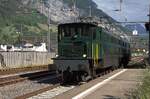 Nur eine der drei Doppellokomotiven der SBB ist noch betriebsf�hig. Hier zieht sie einen Extrazug von SBB Historic in den Bahnhof Erstfeld.
Diese Loks waren Universalmaschinen, haben schwere G�terz�ge und schwere Schnellz�ge durch den Gotthard gezogen.