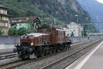 Gotthard-Bahntage 2021. Aufstellung der historischen Lokomotiven vom frühen Morgen des 18. September 2021 im Bahnhof Erstfeld.
Ce 6/8 I 14253.
Das braune Krokodil ist in Erstfeld beheimatet und das grüne Krokodil in Olten.
Foto: Walter Ruetsch