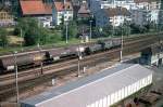 SBB Krokodil Ce 6/8 II 14278 im RB Biel Ostseite an der Arbeit. Weitere Versuche von unserer Terrasse aus mit meiner Canon AE-1 auf Dias. Damals legte ich wohl noch wenig Wert auf Verhinderung von st�renden Masten... Scan ab Dia, Sept. 1981