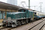 SBB: Rückführung der Ce 6/8 III 14305 von Meiningen nach Olten vom 3. November bis 5. November 2017. Diese Aufnahme entstand beim Zwischenhalt in Singen Hohentwiel am 5. November 2017.
Foto: Walter Ruetsch 