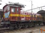 Post ( PTT ) - Ausrangierte Rangierlok Oldtimer Ee 3/3 7 (Ex SBB Ee 3/3 16311) Abgestellt im Bahnhofsareal von Oensingen am 30.12.2007