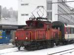 SBB - Rangierlok Ee 3/3  16388 im Bahnhof St.Gallen am 16.01.2010