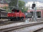 Ee 3/3 16427 rangiert im Bahnhof Chur.