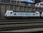 Siemens - Lok 193 780-4 im Bahnhofsareal der BLS im Bahnhof Spiez am 28.02.2021