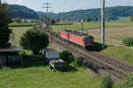 SBB: Güterzug mit Re 10/10 bei Bettenhausen am 24.