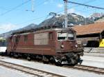 bls - Re 4/4  166 im Bahnhof Zweisimmen am 30.03.2012