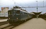 Die Re 4/4 I 10027, die im April 1979 im Bahnhof Romanshorn eingetroffen ist, war die erste Lokomotive der 2.