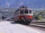 SBB Re4/4' 10050 - TEE livery - in Brig on the 25th of July in 1996