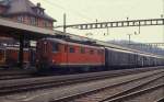 Am 27.3.1990 setzte die SBB noch ihre alten Re 4/4 Lokomotiven ein.