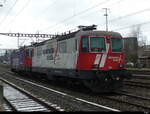 Sersa-Sersa - Loks 420 503 und 420 268 abgestellt in Schlieren am 22.01.2023