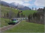 Mit dem (ex SwissExpress) RE von Interlaken Ost nach Zweisimmen. Die BLS Re 4/4 II 504 erreicht mit ihrem RE von Interlaken Ost nach Zweismmen Enge im Simmental.

14. April 2021