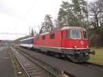 Re 420 145-5 am 10.1.2019 in Mellingen mit dem Jail-Train