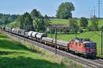 420 279-2 mit automatischer Kupplung unterwegs mit einem Güterzug in Richung Olten, aufgenommen bei Niederbipp am 08.08.2019.