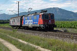 SBB CARGO Re 420 169-5 mit übermotorisiertem Güterzug bei Deitingen unterwegs am 9.