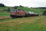 SBB CARGO Güterzug Menznau - Langenthal am frühen Morgen bei sehr trübem Wetter in Rohrbach mit Re 420 248-7 am 13.