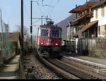 SBB - 420 241-2 vor Güterzug bei der durchfahrt in Ligerz am 26.02.2021