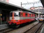 Lok 11109, nachdem sie vom Zug abgehängt wurde, wartet in Locarno am Morgen des 02.08.07 um 10 Uhr 30 auf den nächsten Einsatz.