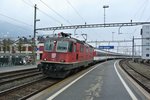 Ostern 2016 am Gotthard; Auch der nur saisonal verkehrende IR 2413 Zürich-Chiasso wurde stark verlängert.