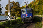 421 371-6 mit dem EuroCity 194 am Bodensee entlang gen Bregenz.