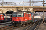 HVZ-S-Bahn Pendel mit der Re 420 202 LION in Zürich Hardbrücke am 23. Januar 2019.
Foto: Walter Ruetsch