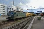 Leider nur noch selten verkehren Güterzüge auf gewissen Linien im Emmental. Am 06.12.18 konnte ich diesen Bauzug mit der 420 330-3 von Bern via Konolfingen - Grosshöchstetten nach Oberburg überführen.