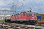 Doppeltraktion, mit den Loks 420 263-6 und 420 173-7 durchfährt den Bahnhof Pratteln. Die Aufnahme stammt vom 28.05.2019.