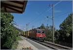 Aus der Gegenrichtung erreicht die SBB Re 420 233-9 ebenfalls mit einem Postzug den Bahnhof von Ligerz.