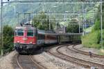 Re 4/4 ll 11133 mit dem IR 2275 Zrich HB-Locarno am 23.07.2007 in Arth-Goldau.