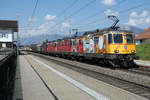Seltene Traktion mit Re 420 276 + Re 420 267 + 420 340 (geschleppt) + 620 061  Gampel Steg  (geschleppt) anlässlich der Bahnhofsdurchfahrt Deitingen am 21.