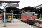 Güterverkehr im Personenbahnhof Luzern.