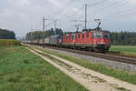 Doppeltraktion mit Re 420 210-5 bei Deitingen am 12.