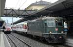 Re 420 161-2 mit dem Gotthard Panorama Express in Bellinzona am 30.