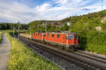 Re 420 139 und Re 420 348 sind gemeinsam unterwegs in Richtung Basel, aufgenommen in Zeihen AG am 17.05.2024.