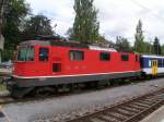 SBB Lok 11172 mit Zug abgestellt in Schaffhausen. 20.08.06