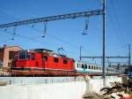 Re 4/4 II 11150 mit EC Milano-Basel SBB bei der Durchfahrt in Lausen am 26.04.2008