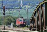 Re 4/4 II 11294 im  Anmarsch  auf Landquart. Im Hintergrund die Weinberge der Bndner Herrschaft um Jenins. (09.07.2008)