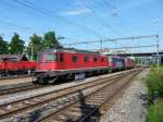 SBB - Lokzug im Bahnhof von St.Gallen/ST.Fiden mit Re 4/4 11171 und 420 160-4 und am Schluss die Re 6/6 11652 unterwegs am 03.09.2008