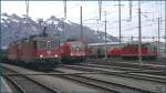 Jede Menge 1016, 1116, Re420 und Re620 stehen in Buchs SG bereit. (23.01.2009)