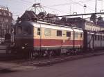 Sie war eine der 4 Re 4/4 die die TEE Farben tragen durften, nach einem Auffahrunfall im Jahr 2002 wurde sie verschrottet. Die aufnahme der 10033 entstand 1969 im Bahnhof Winterthur 