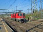 SBB-Cargo: Die Re 4/4  11270 durchfhrt solo den Bahnhof Othmarsingen. (15.4.09)