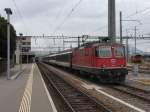 11156 mit RE 3817 St. Gallen-Chur auf Bahnhof Buchs am 20-8-2008.