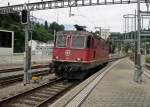 Am 10.06.10 war fr das werktgliche Manver in Wolhusen die Re 4/4  11308 eingeteilt.